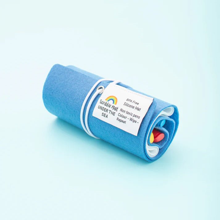 TAPETE DE SILICONA PARA COLORAR ·SCRIBBLE MAT BAJO EL MAR· - Happy Moments Baby