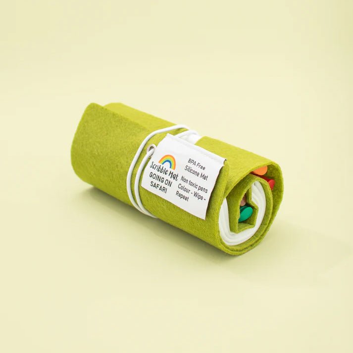 TAPETE DE SILICONA PARA COLORAR ·SCRIBBLE MAT DE SAFARI· - Happy Moments Baby