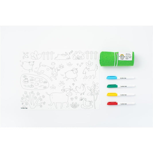 TAPETE DE SILICONA PARA COLORAR ·SCRIBBLE MAT EN LA GRANJA· - Happy Moments Baby