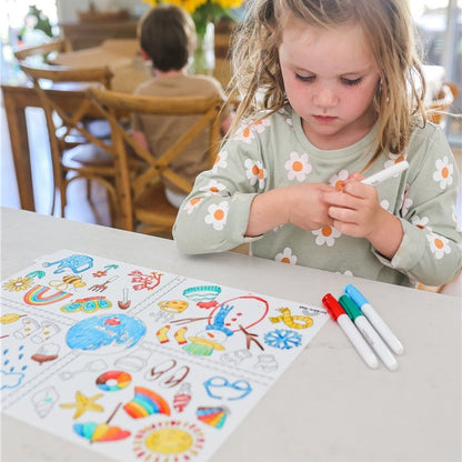 TAPETE DE SILICONA PARA COLORAR ·SCRIBBLE MAT LAS ESTACIONES· - Happy Moments Baby
