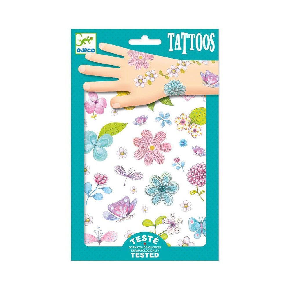 TATUAJES INFANTILES DJECO ·TATTOOS FLORES CAMPESTRES· - Happy Moments Baby