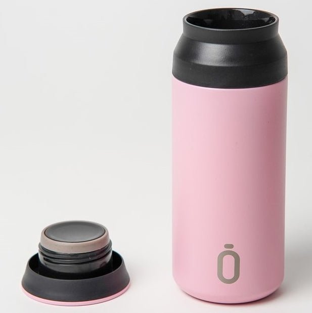 TAZA TÉRMICA RUNBOTT ·350ML ROSA EMPOLVADO· - Happy Moments Baby