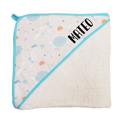TOALLA CAPA DE BAÑO XL BEBÉ ·TURTLES· - Happy Moments Baby