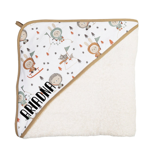 TOALLA CAPA DE BAÑO XL BEBÉ ·WINTER· - Happy Moments Baby
