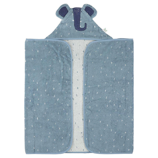 TOALLA GRANDE DE BAÑO CON CAPUCHA TRIXIE ·ELEFANTE· - Happy Moments Baby
