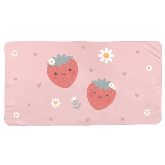 TOALLA PLAYA MICROFIBRA TUTETE ·STRAWBERRIES· - Happy Moments Baby