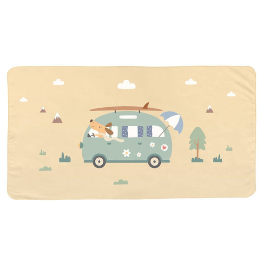 TOALLA PLAYA MICROFIBRA TUTETE ·SURF VAN· - Happy Moments Baby