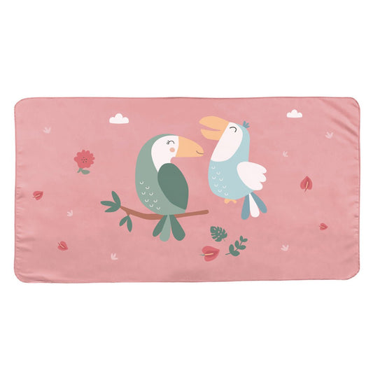 TOALLA PLAYA MICROFIBRA TUTETE ·TOUCAN· - Happy Moments Baby