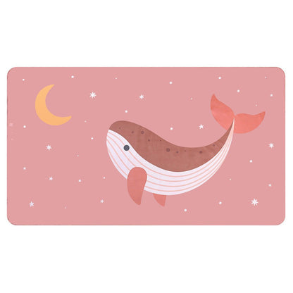TOALLA PLAYA MICROFIBRA TUTETE ·WHALE PINK· - Happy Moments Baby
