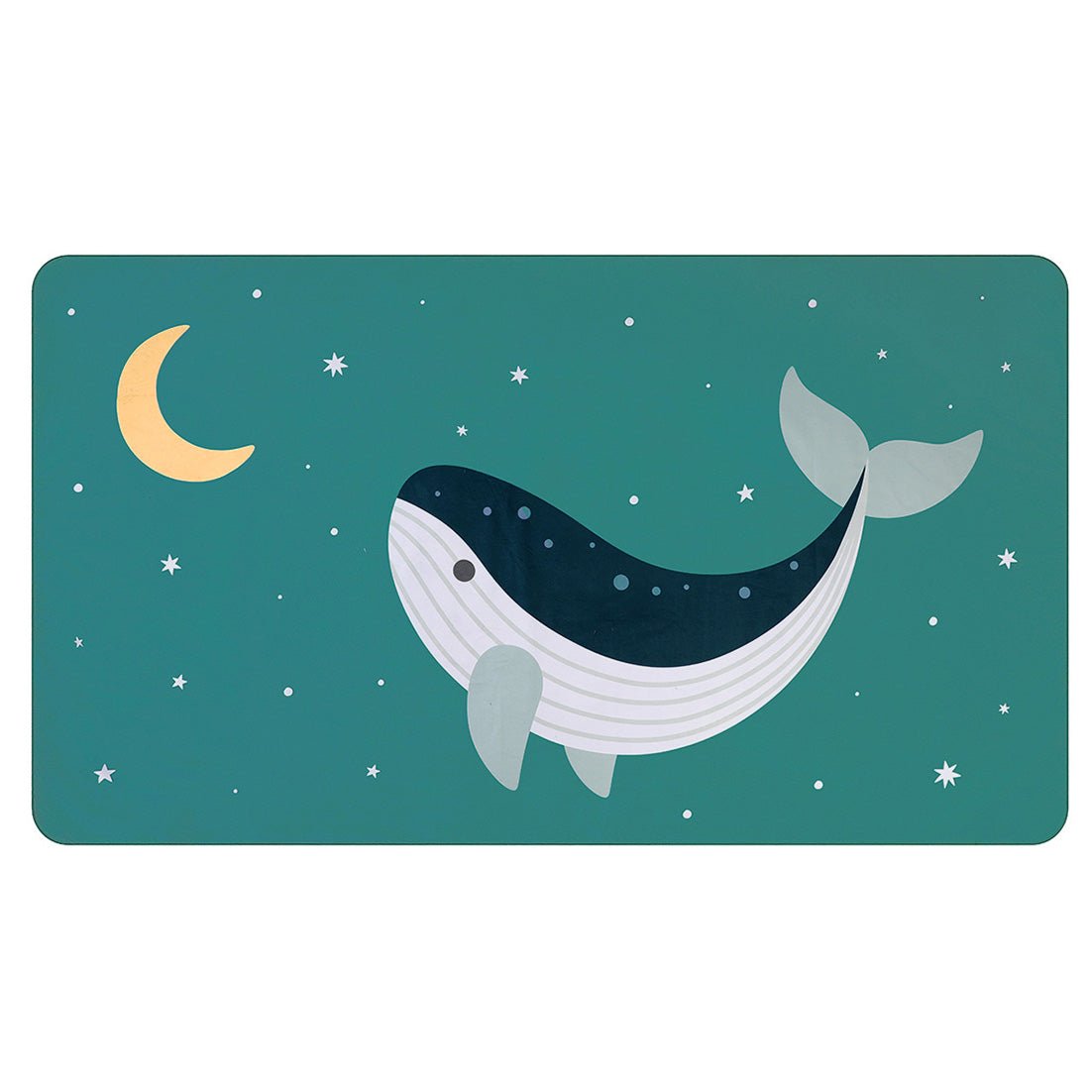 TOALLA PLAYA MICROFIBRA TUTETE ·WHALE TEAL· - Happy Moments Baby
