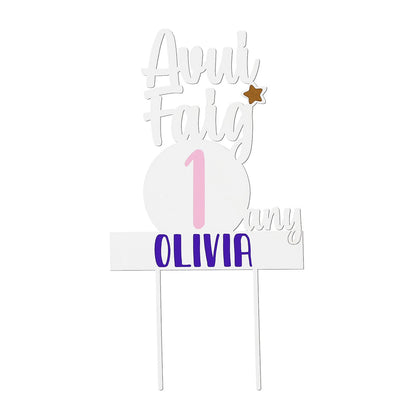 TOPPER PASTEL CUMPLEAÑOS PERSONALIZADO - Happy Moments Baby