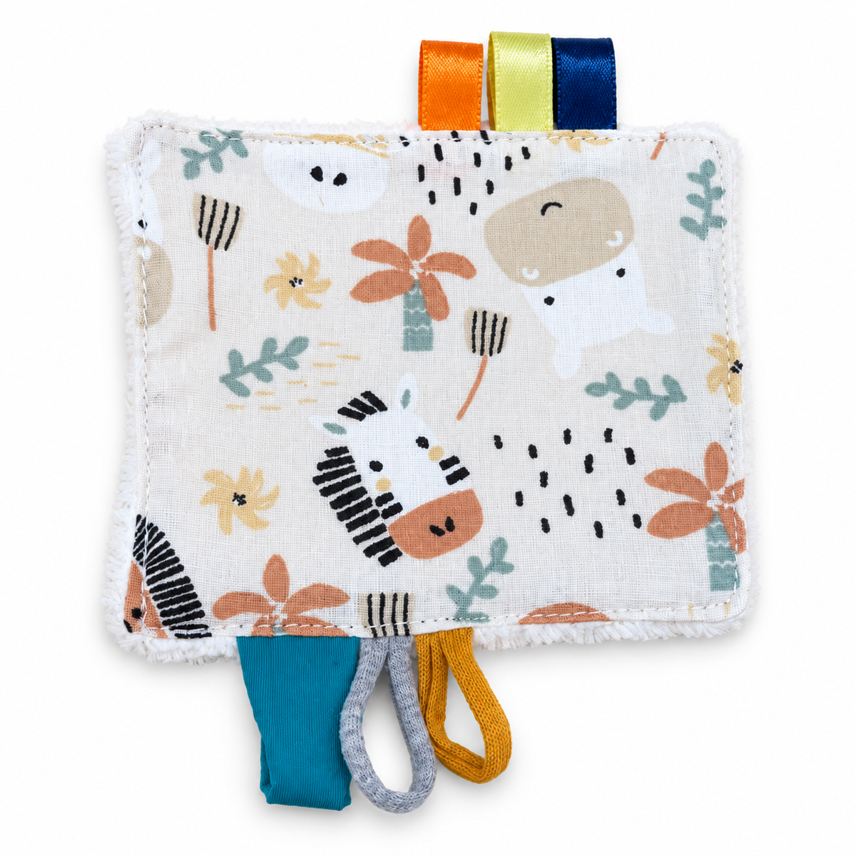 Trapito sensorial artesanal Sabana, punto estampado y reverso de rizo