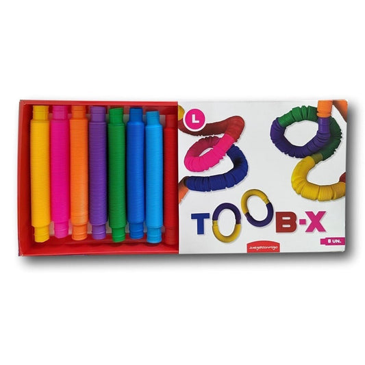 TUBOS FLEXIBLES TOOB - X ·8 PIEZAS TAMAÑO L· - Happy Moments Baby