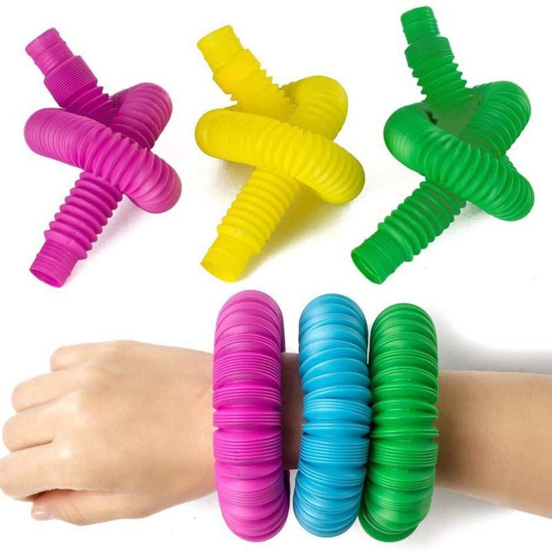 TUBOS FLEXIBLES TOOB - X ·8 PIEZAS TAMAÑO L· - Happy Moments Baby