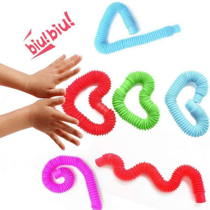 TUBOS FLEXIBLES TOOB - X ·8 PIEZAS TAMAÑO L· - Happy Moments Baby