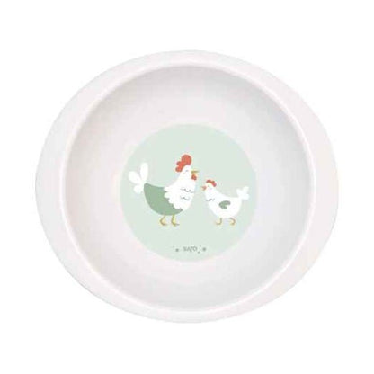 VAJILLA INFANTIL 5 PIEZAS SARO MICROONDAS ·FUNNY FARM· - Happy Moments Baby
