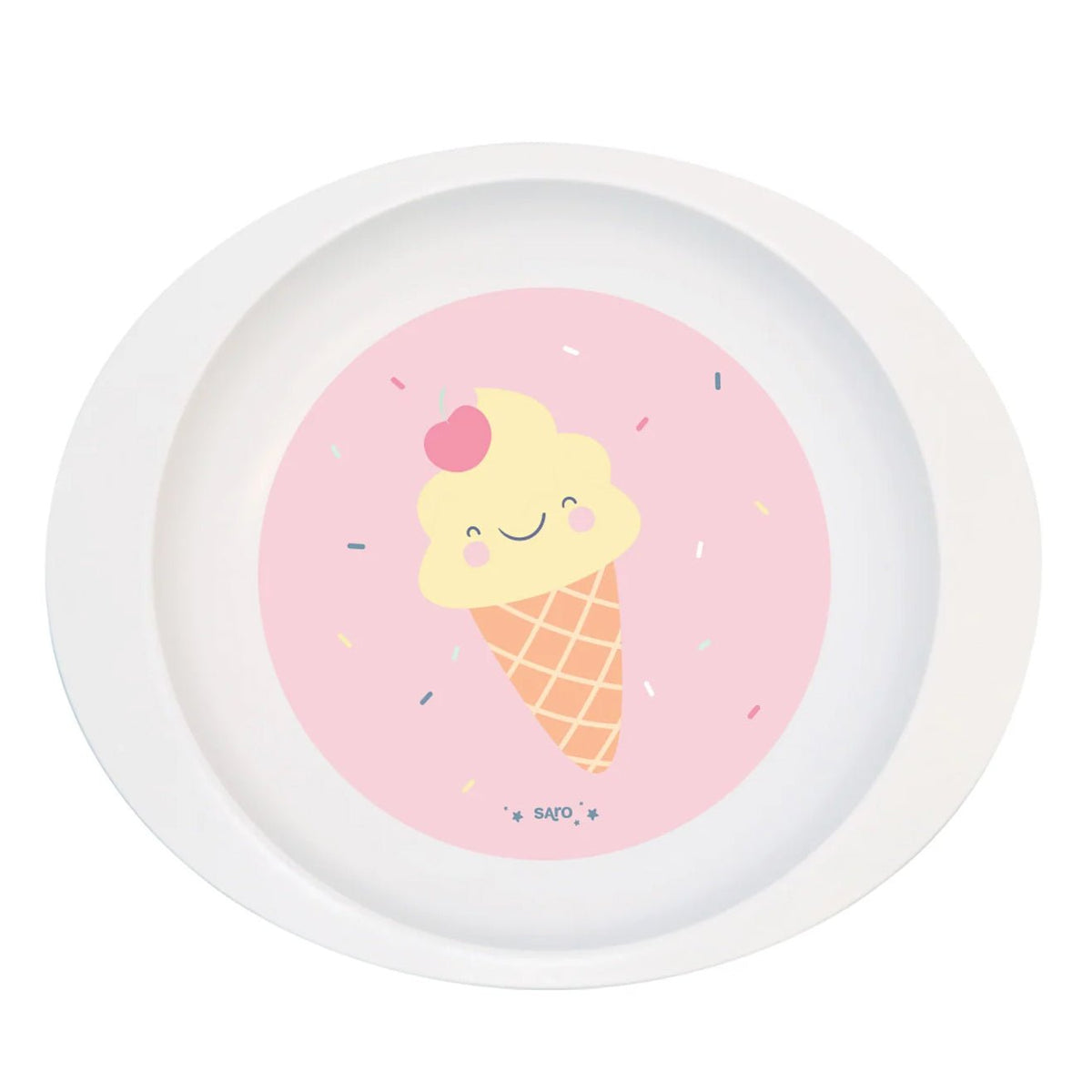 VAJILLA INFANTIL 5 PIEZAS SARO MICROONDAS ·ICE CREAM· - Happy Moments Baby