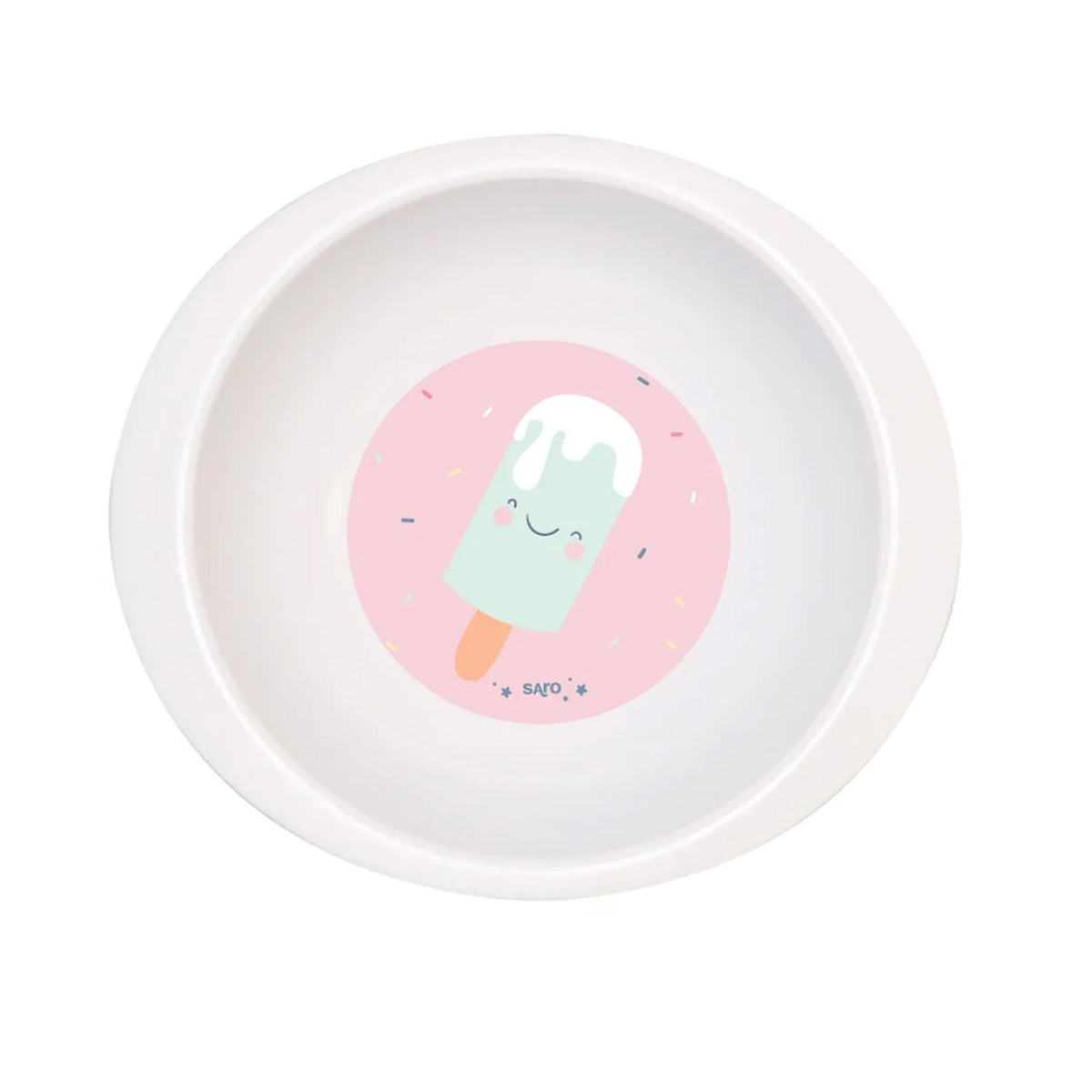 VAJILLA INFANTIL 5 PIEZAS SARO MICROONDAS ·ICE CREAM· - Happy Moments Baby