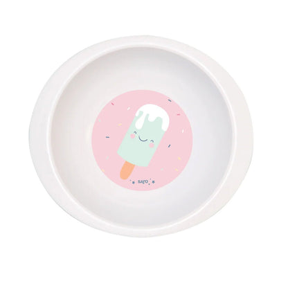 VAJILLA INFANTIL 5 PIEZAS SARO MICROONDAS ·ICE CREAM· - Happy Moments Baby