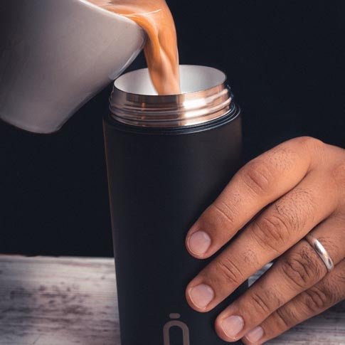 VASO TERMO RUNBOTT CUP ·350ML AZUL EMPOLVADO· - Happy Moments Baby