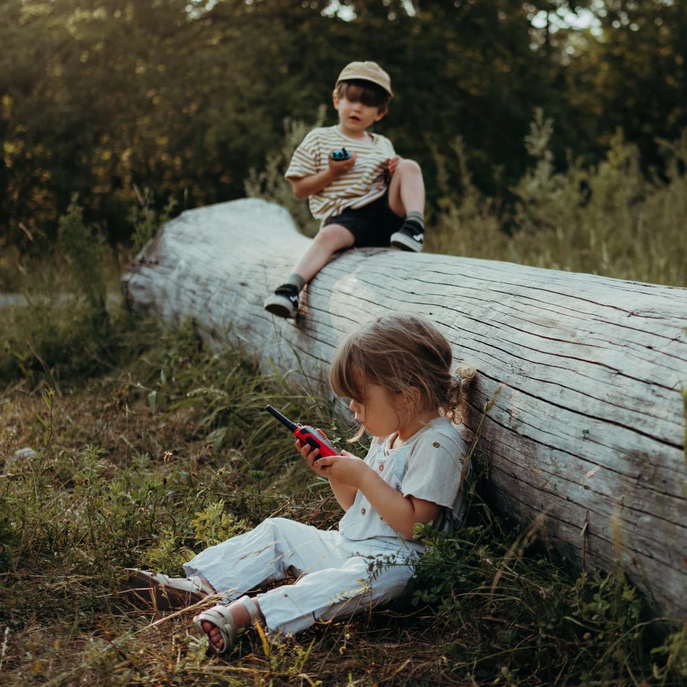 WALKIE TALKIES RECARGABLES DE KIDYWOLF ·KIDYTALK AZUL - ROJO· - Happy Moments Baby