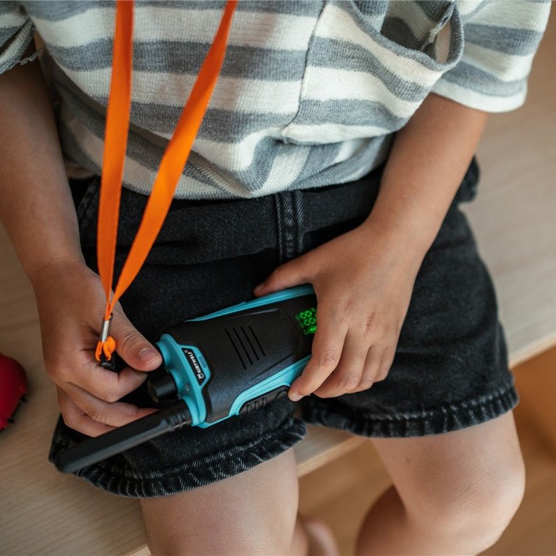 WALKIE TALKIES RECARGABLES DE KIDYWOLF ·KIDYTALK AZUL - ROJO· - Happy Moments Baby