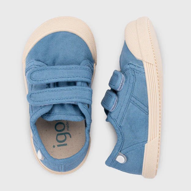 ZAPATILLAS RESPETUOSAS IGOR ·LONA VELCRO JEANS· - Happy Moments Baby