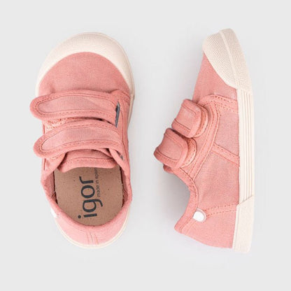 ZAPATILLAS RESPETUOSAS IGOR ·LONA VELCRO ROSA· - Happy Moments Baby