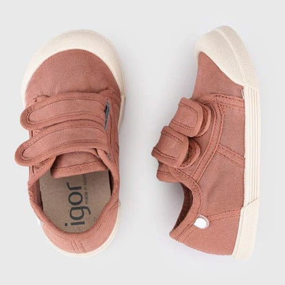 ZAPATILLAS RESPETUOSAS IGOR ·LONA VELCRO TERRACOTA· - Happy Moments Baby