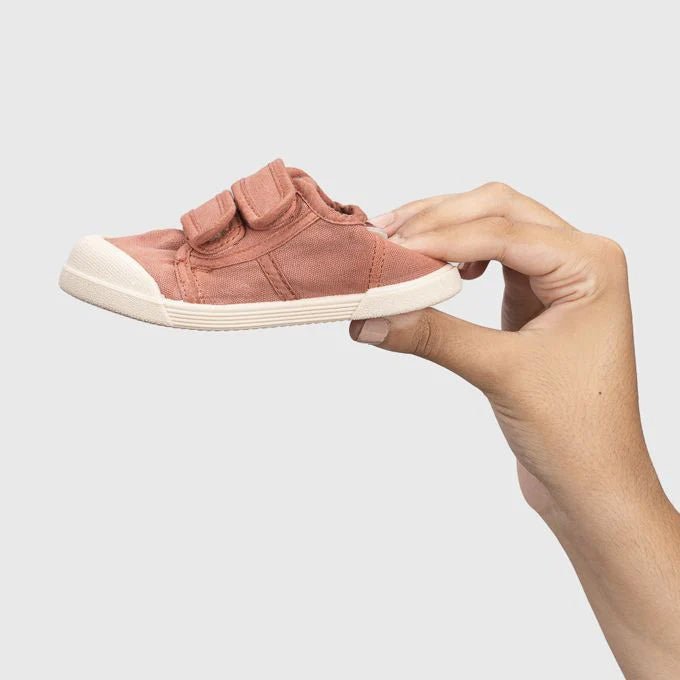 ZAPATILLAS RESPETUOSAS IGOR ·LONA VELCRO TERRACOTA· - Happy Moments Baby