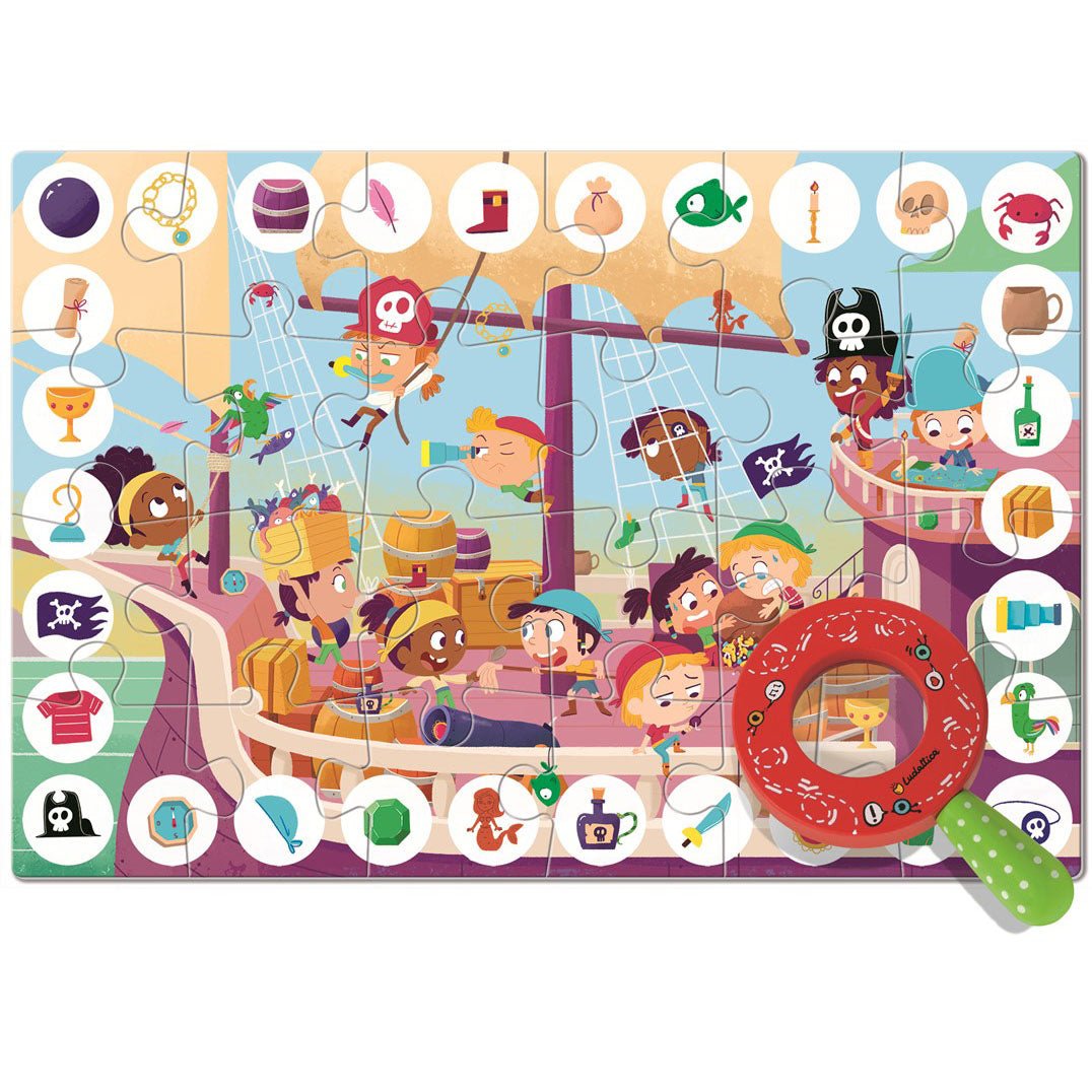 ZOOM PUZZLE LUDATTICA 24 PIEZAS ·LOS PIRATAS· - Happy Moments Baby