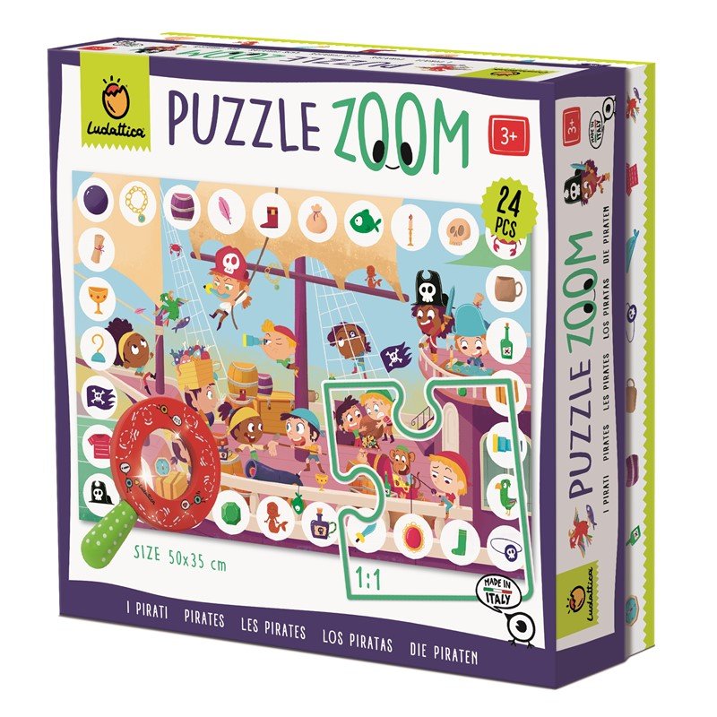 ZOOM PUZZLE LUDATTICA 24 PIEZAS ·LOS PIRATAS· - Happy Moments Baby