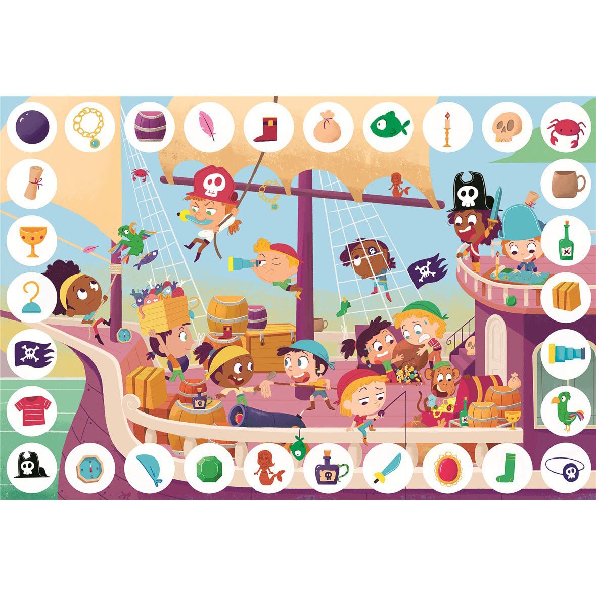 ZOOM PUZZLE LUDATTICA 24 PIEZAS ·LOS PIRATAS· - Happy Moments Baby