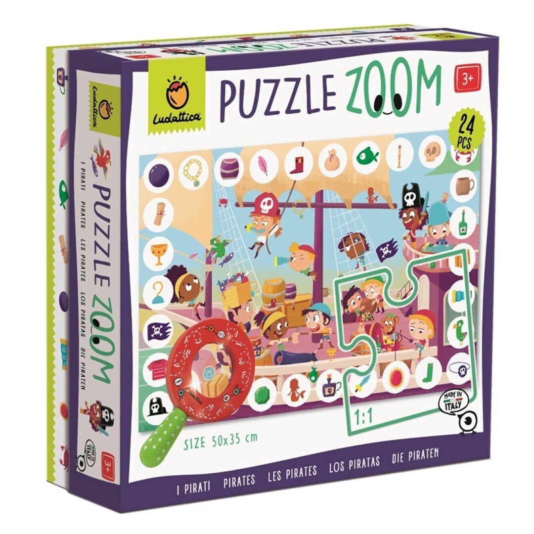 ZOOM PUZZLE LUDATTICA 24 PIEZAS ·LOS PIRATAS· - Happy Moments Baby