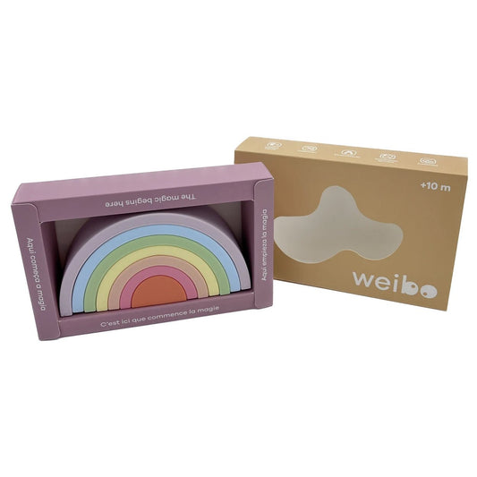 ARCOIRIS SILICONA WEIBO ·PASTEL· - Happy Moments Baby