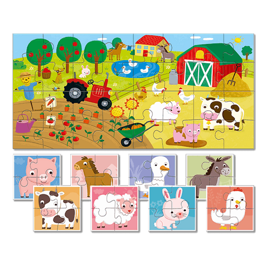 BABY PUZZLE LUDATTICA 32 PIEZAS ·LA GRANJA· - Happy Moments Baby