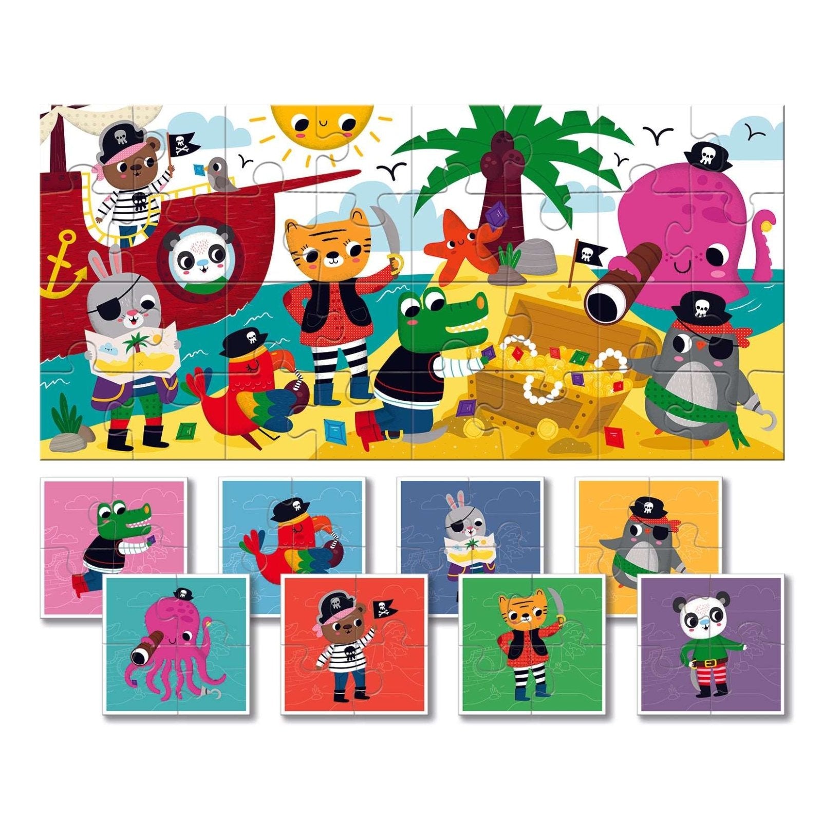 BABY PUZZLE LUDATTICA 32 PIEZAS ·PIRATAS· - Happy Moments Baby