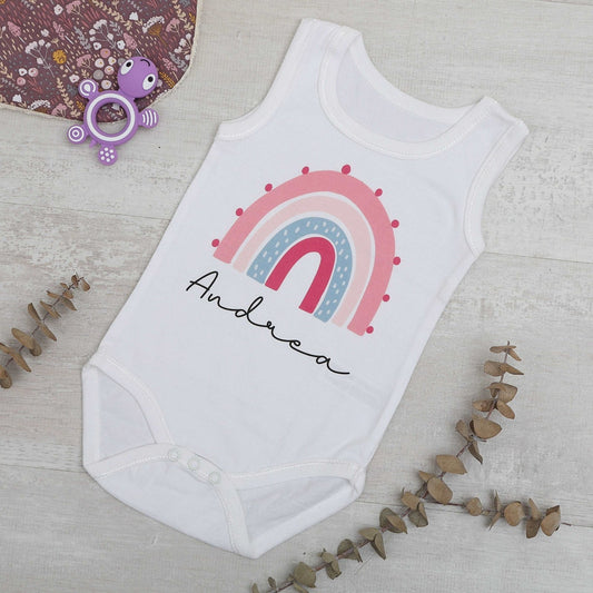 BODY ARCOÍRIS SWEET CON NOMBRE - Happy Moments Baby