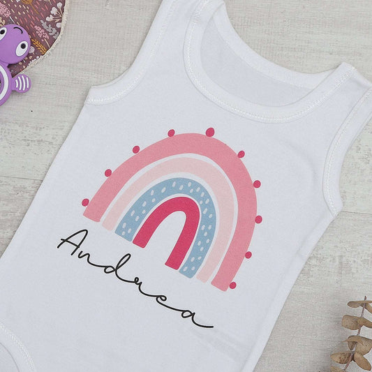 BODY ARCOÍRIS SWEET CON NOMBRE - Happy Moments Baby