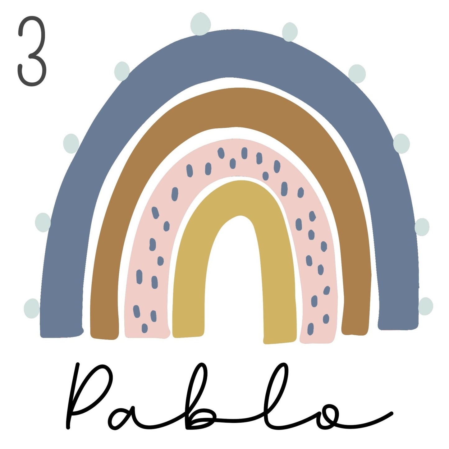 BODY ARCOÍRIS SWEET CON NOMBRE - Happy Moments Baby