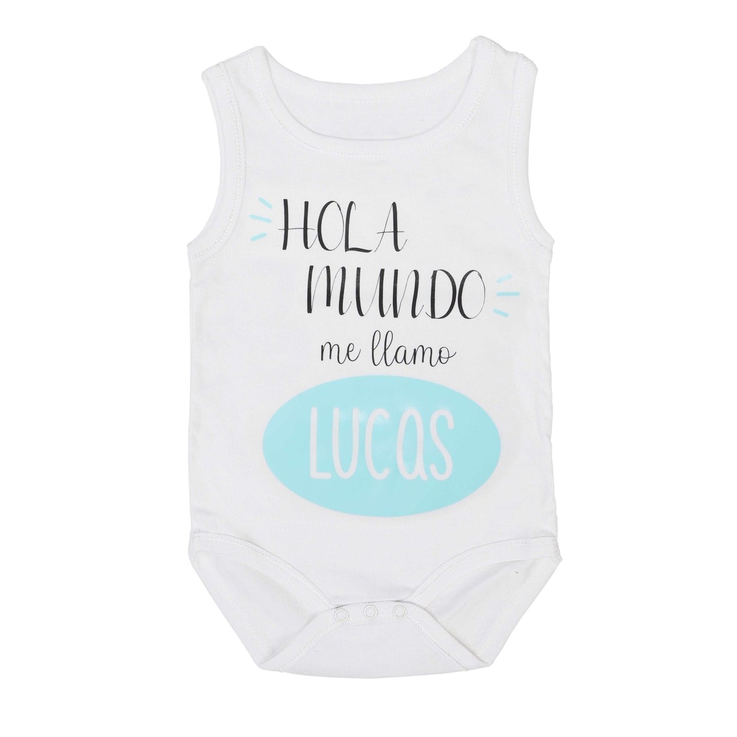 BODY HOLA MUNDO AZUL - Happy Moments Baby