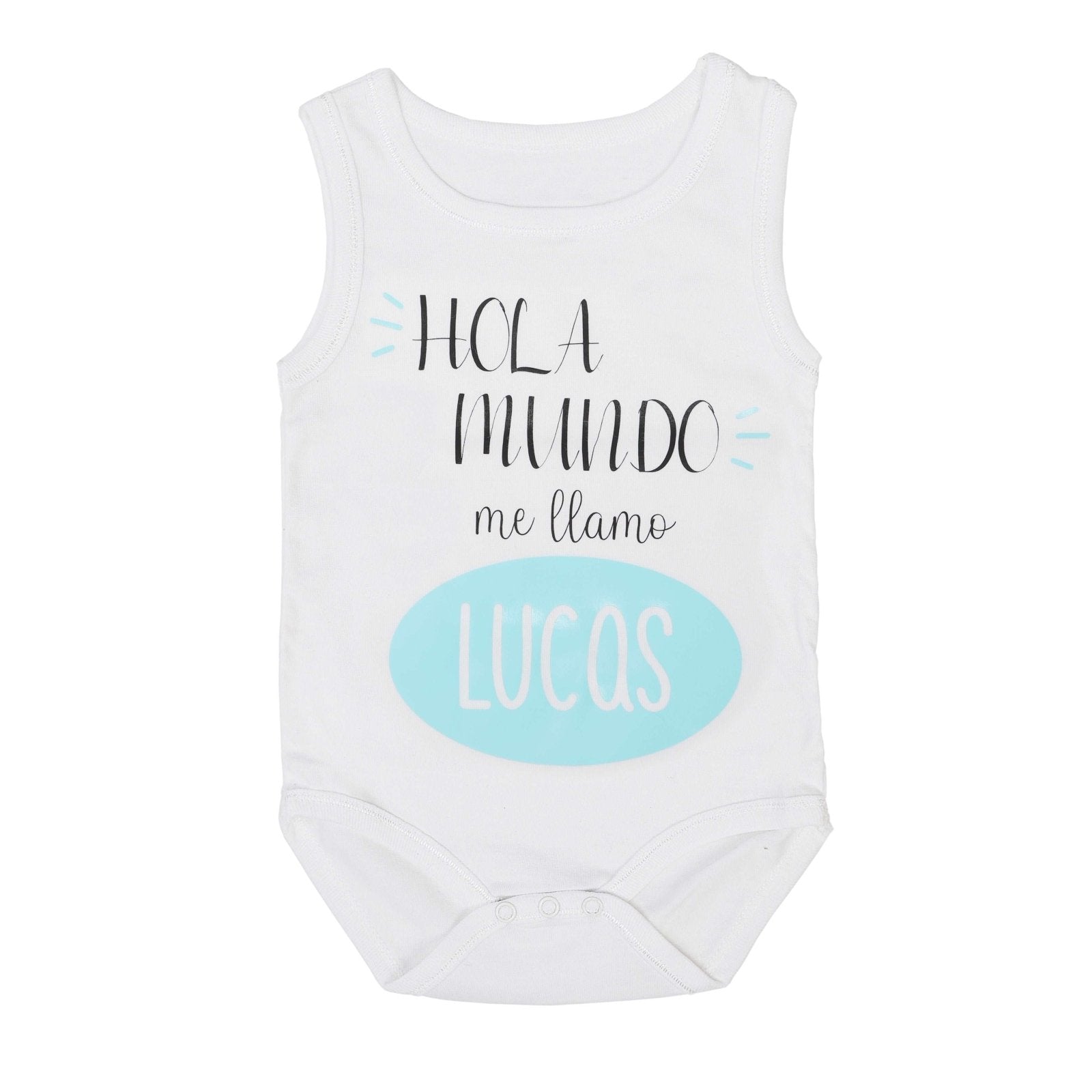 BODY HOLA MUNDO AZUL - Happy Moments Baby