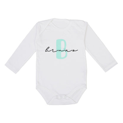 BODY INICIAL Y NOMBRE MINT - Happy Moments Baby