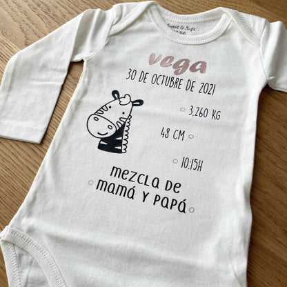 BODY NATALICIO ZEBRA - Happy Moments Baby