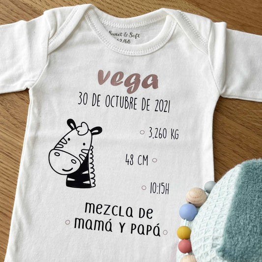 BODY NATALICIO ZEBRA - Happy Moments Baby
