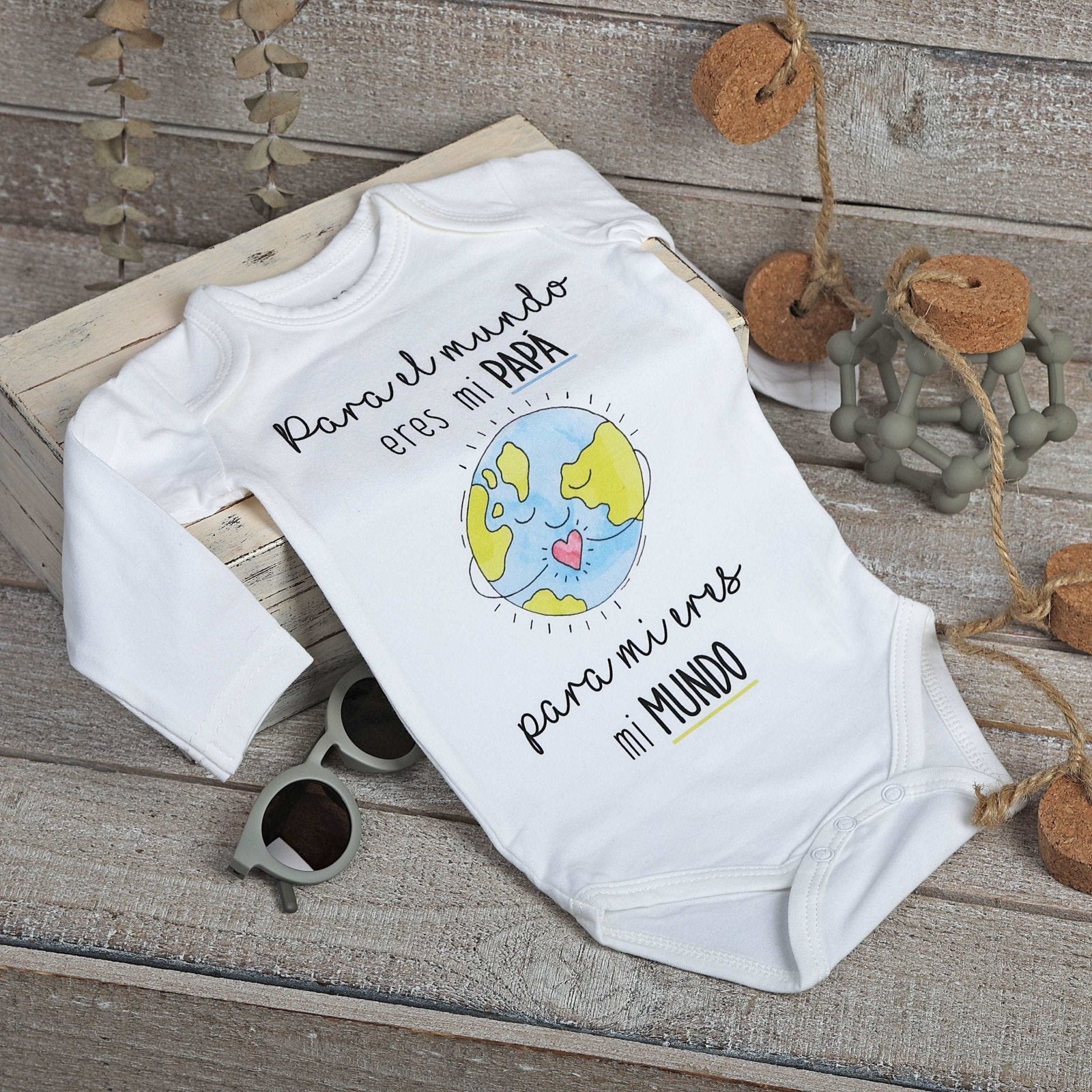 BODY PAPÁ MUNDO - DÍA DEL PADRE - Happy Moments Baby