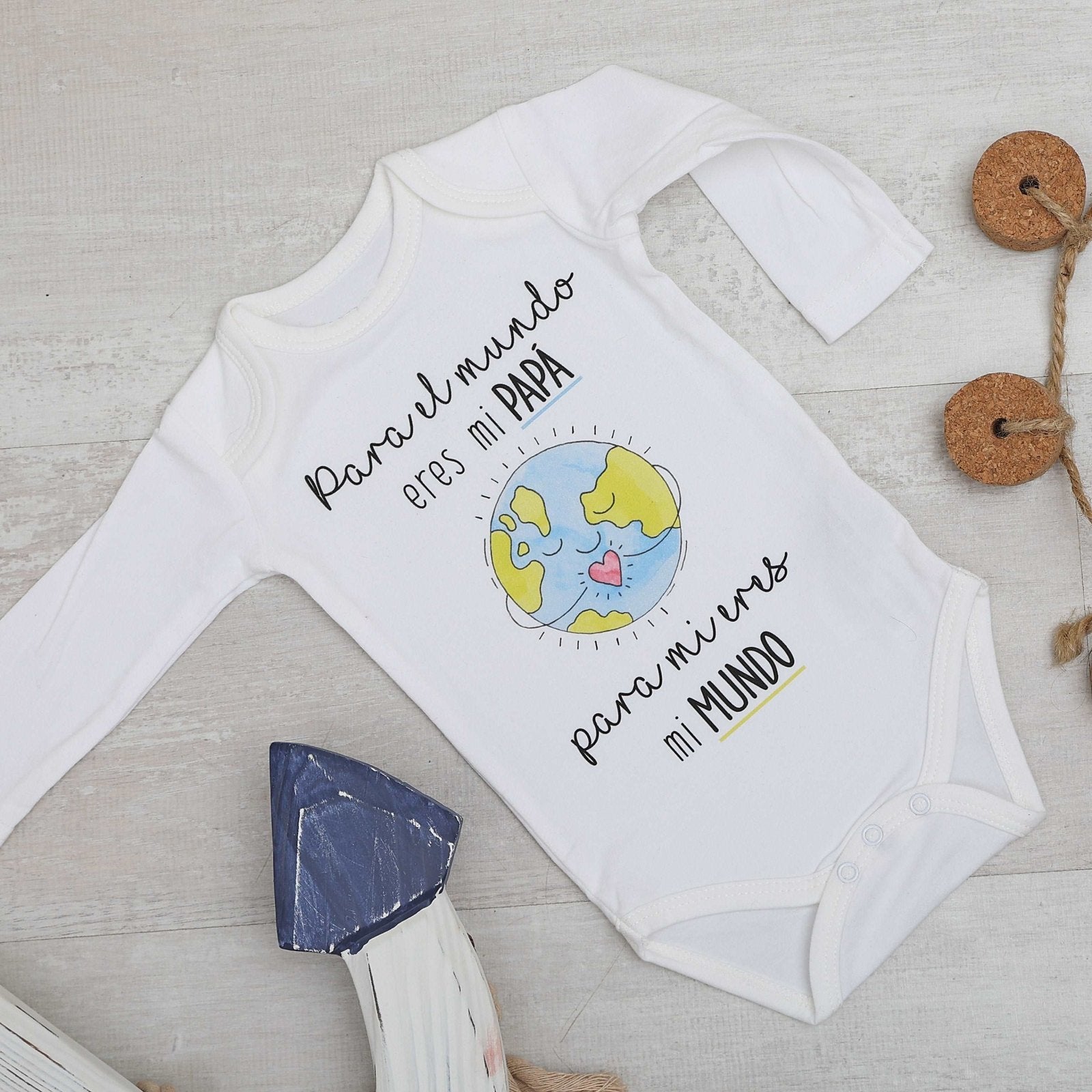 BODY PAPÁ MUNDO - DÍA DEL PADRE - Happy Moments Baby