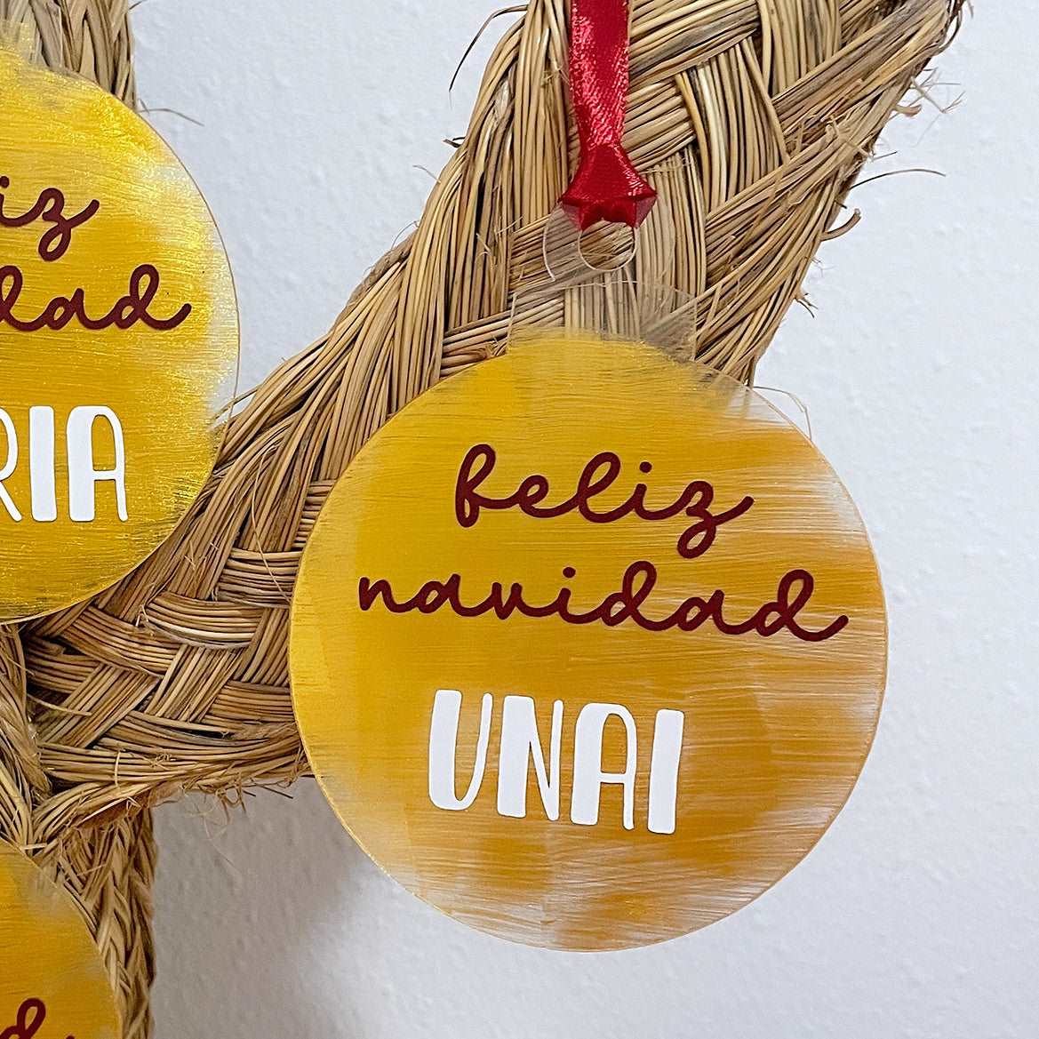 BOLAS DE NAVIDAD PERSONALIZADAS FAMILIA ·GOLD· - Happy Moments Baby