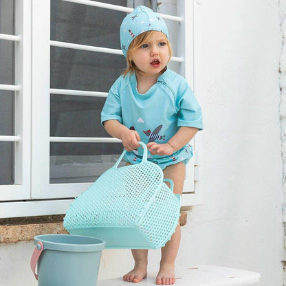 BOLSA DE PLAYA VINTAGE ·AQUA· - Happy Moments Baby