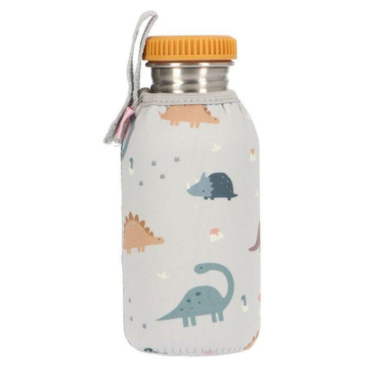 BOTELLA DE ACERO CON FUNDA TUTETE · DINOS WORLD 500ML· - Happy Moments Baby